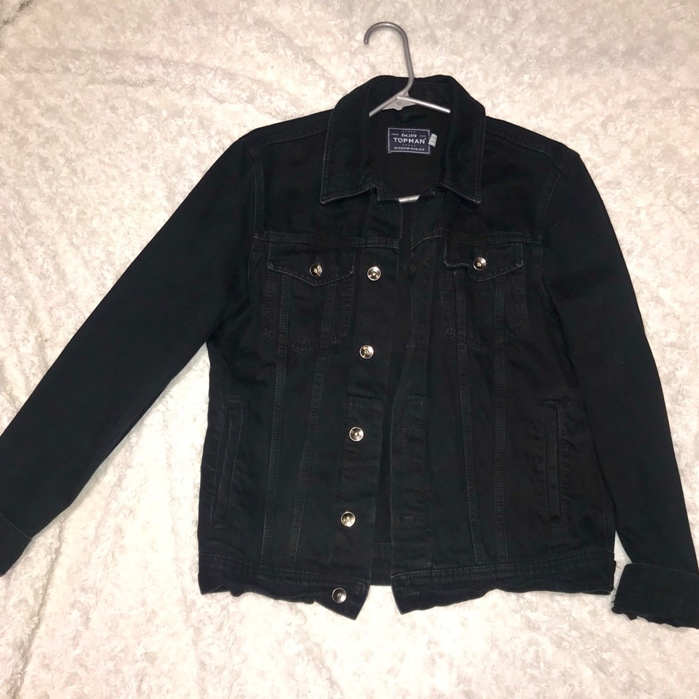 Topshop/Topman Black Denim Jacket